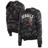 Cincinnati Bengals New Era Women's Camo Full-Zip Hoodie Black - NFL