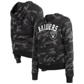 Las Vegas Raiders New Era Women's Camo Full-Zip Hoodie Black - NFL