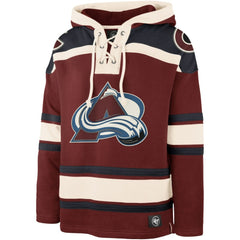 Cale Makar Colorado Avalanche - '47 Player Name & Number Lacer Pullover Hoodie Burgundy