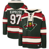 Kirill Kaprizov Minnesota Wild - '47 Player Name & Number Lacer Pullover Hoodie Green