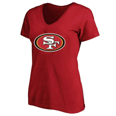 Christian McCaffrey San Francisco 49ers Women's Plus Size Fair Catch Name & Number Scoop Neck T-Shirt Scarlet - NFL