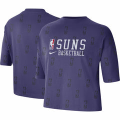 Nike - Phoenix Suns Women's Allover NBA Logo Boxy T-Shirt - Purple