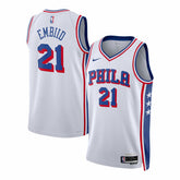 Nike - Joel Embiid Philadelphia 76ers Unisex Swingman Jersey - Association Edition - White