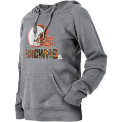 Cleveland Browns New Era Women's Floral Raglan Pullover Hoodie Gray - NFL