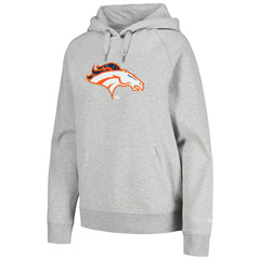 Denver Broncos New Era Women's Floral Raglan Pullover Hoodie Gray - NFL