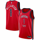 NBA - Zion Williamson New Orleans Pelicans Jordan Brand Unisex Swingman Jersey - Statement Edition - Red