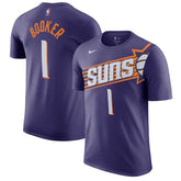Nike - Devin Booker Phoenix Suns Icon 2022/23 Name & Number T-Shirt - Purple