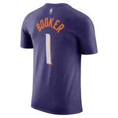 Nike - Devin Booker Phoenix Suns Icon 2022/23 Name & Number T-Shirt - Purple