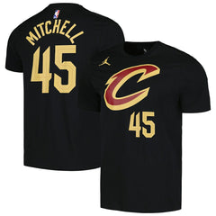 NBA - Donovan Mitchell Cleveland Cavaliers Jordan Brand 2022/23 Statement Edition Name & Number T-Shirt - Black