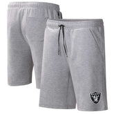Las Vegas Raiders MSX by Michael Strahan Trainer Shorts Heather Gray - NFL
