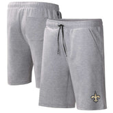 New Orleans Saints MSX by Michael Strahan Trainer Shorts Heather Gray - NFL