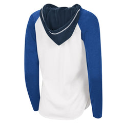 St. Louis Blues - G-III 4Her by Carl Banks Women's MVP Raglan Lightweight Hooded T-Shirt White/Blue