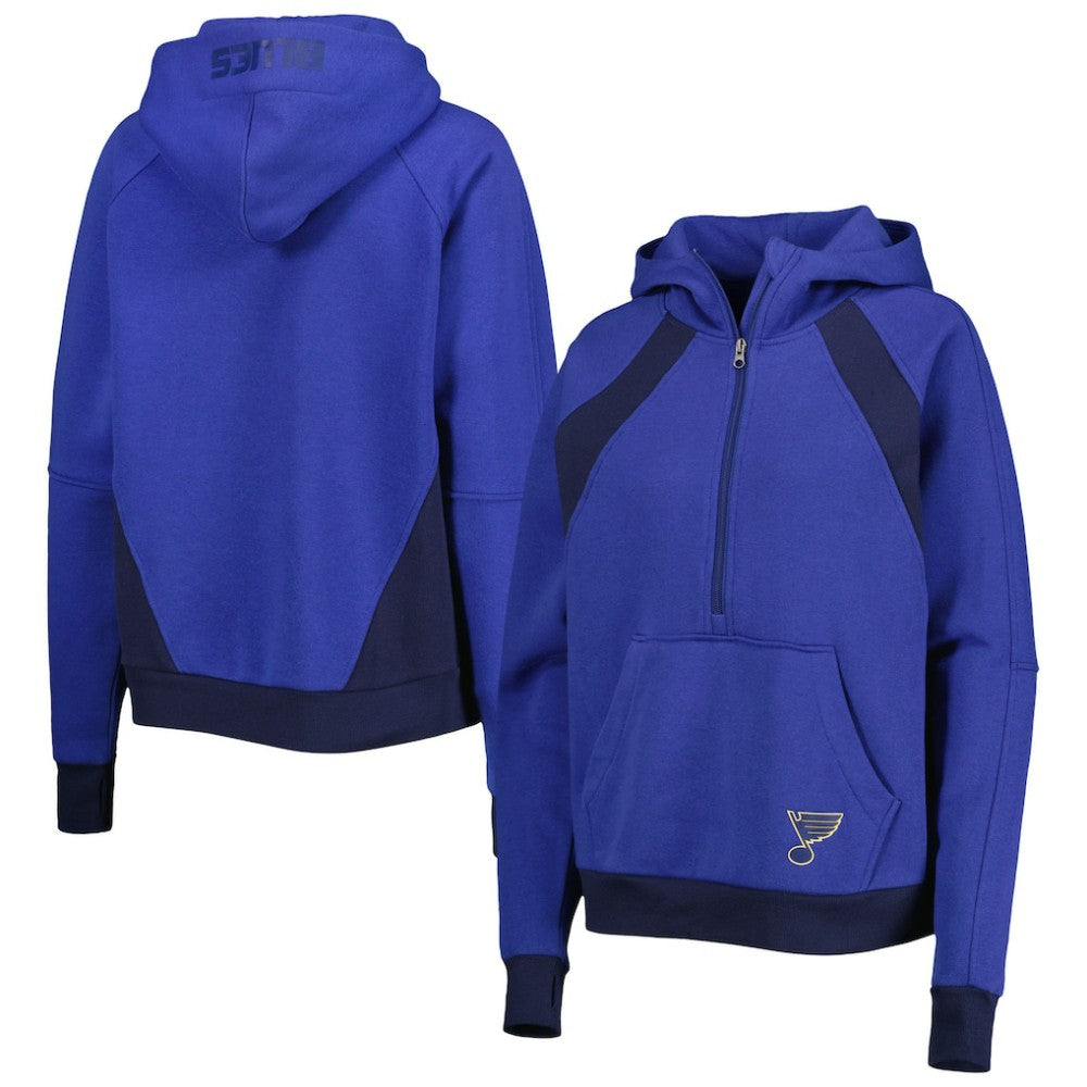 St. Louis Blues - Starter Women's Wishbone Half-Zip Hoodie Blue