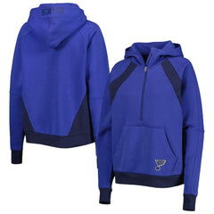 St. Louis Blues - Starter Women's Wishbone Half-Zip Hoodie Blue