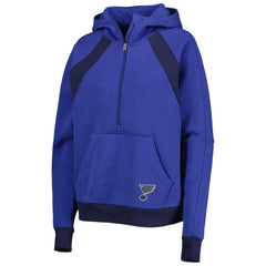 St. Louis Blues - Starter Women's Wishbone Half-Zip Hoodie Blue