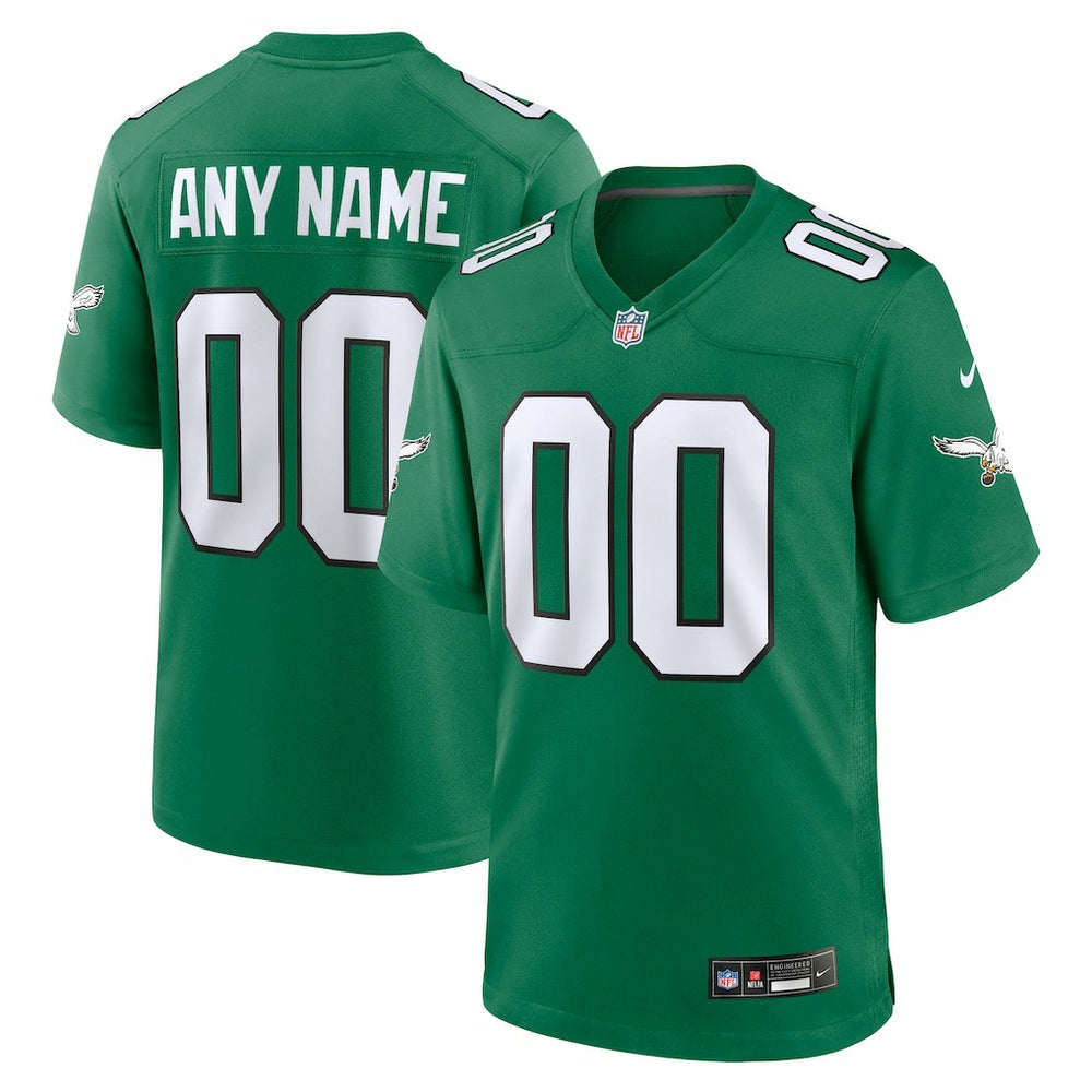 Philadelphia Eagles Alternate Custom Game Jersey Kelly Green - Nike