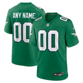 Philadelphia Eagles Alternate Custom Game Jersey Kelly Green - Nike