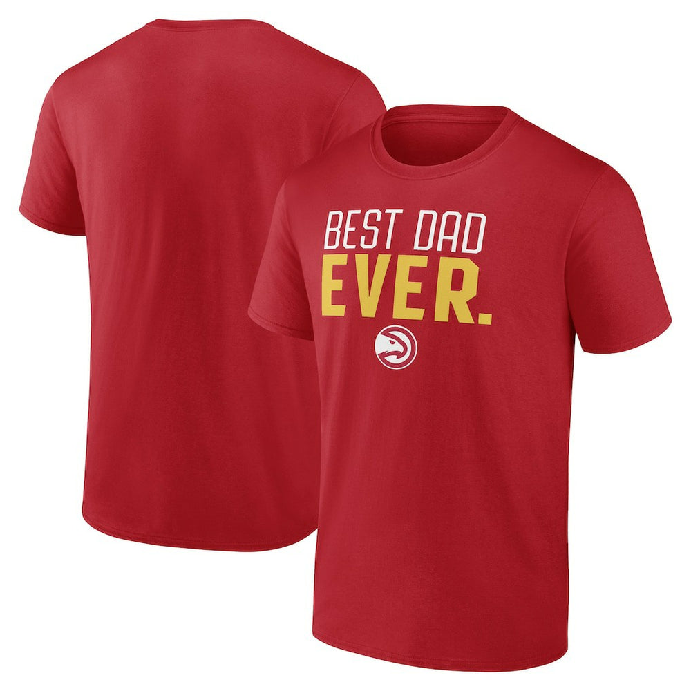 NBA - Atlanta Hawks Best Dad Ever Logo T-Shirt - Red
