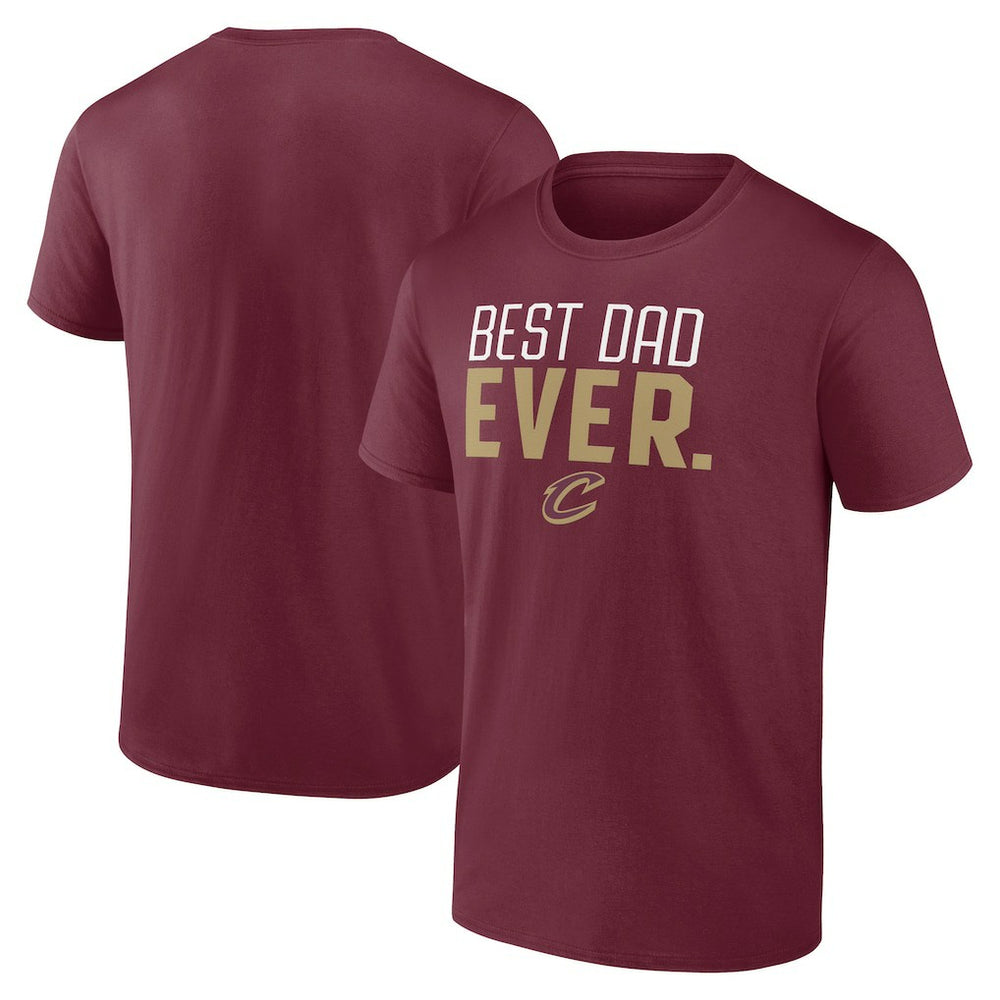 NBA - Cleveland Cavaliers Best Dad Ever Logo T-Shirt - Wine