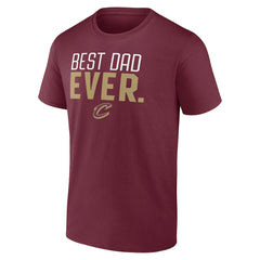 NBA - Cleveland Cavaliers Best Dad Ever Logo T-Shirt - Wine