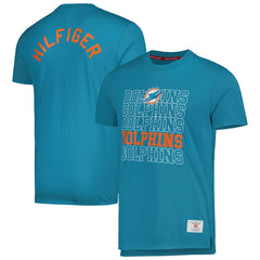 Miami Dolphins Tommy Hilfiger Liam T-Shirt Aqua - NFL
