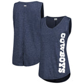 Dallas Cowboys Women's Cades Cape Omni-Wick Tri-Blend Tank Top Navy - Columbia