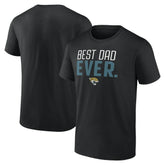 Jacksonville Jaguars Best Dad Ever Team T-Shirt Black - NFL