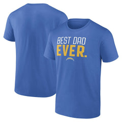 Los Angeles Chargers Best Dad Ever Team T-Shirt Powder Blue - NFL