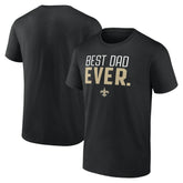 New Orleans Saints Best Dad Ever Team T-Shirt Black - NFL