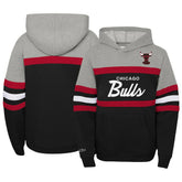 Mitchell & Ness - Chicago Bulls Youth Hardwood Classics Head Coach Pullover Hoodie - Black/Heather Gray