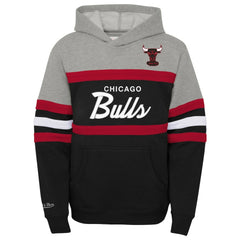 Mitchell & Ness - Chicago Bulls Youth Hardwood Classics Head Coach Pullover Hoodie - Black/Heather Gray