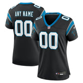 Carolina Panthers Women's Custom Game Jersey Black - Nike