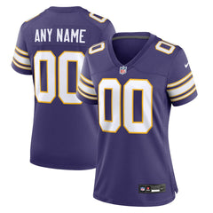 Minnesota Vikings Women's Classic Custom Game Jersey Purple - Nike