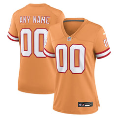 Tampa Bay Buccaneers Women's Custom Throwback Game Jersey Orange - Nike