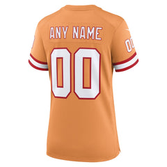 Tampa Bay Buccaneers Women's Custom Throwback Game Jersey Orange - Nike