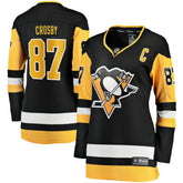 Sidney Crosby Pittsburgh Penguins Fanatics Women's Captain Patch Home Breakaway Jersey Black