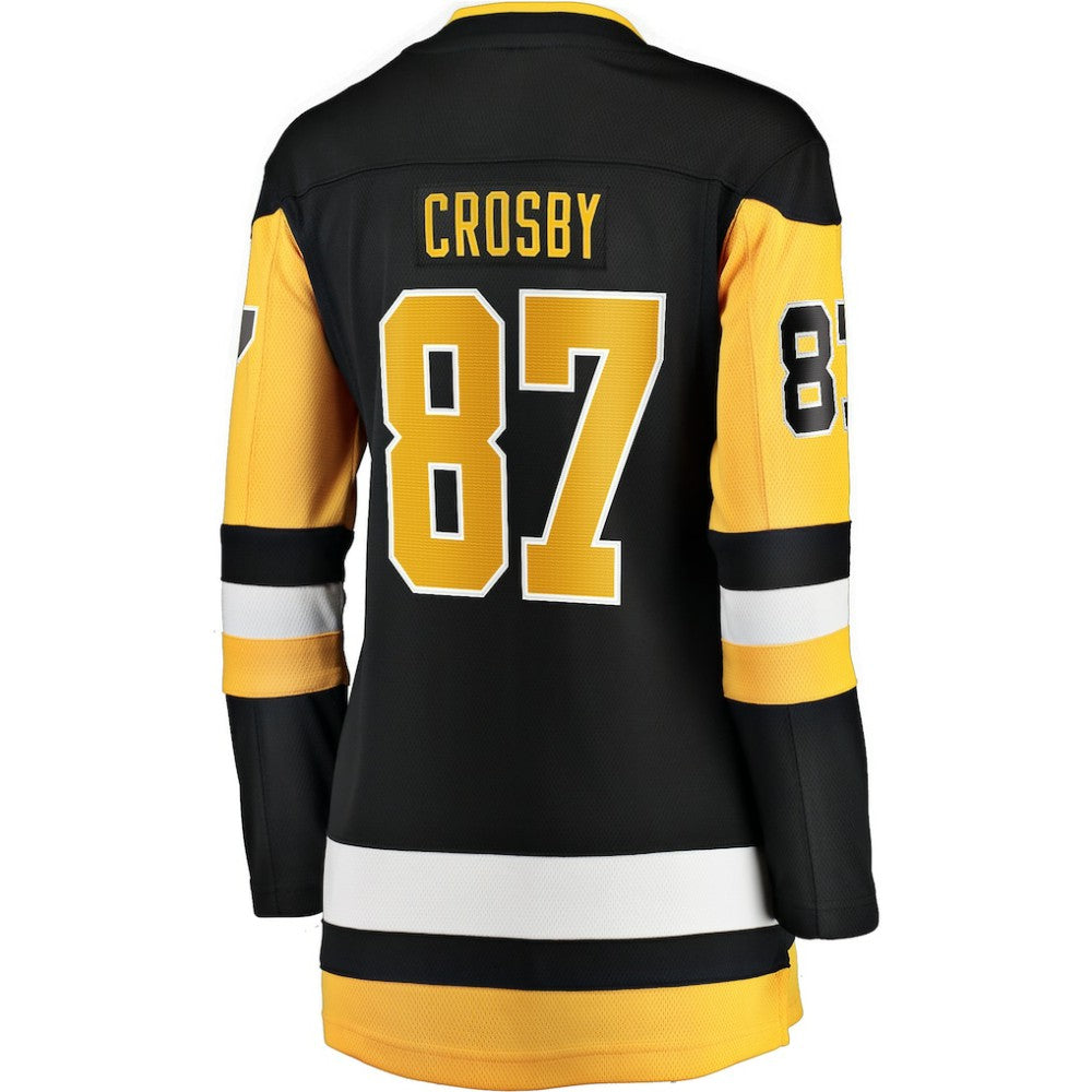 Sidney Crosby Pittsburgh Penguins Fanatics Women's Captain Patch Home Breakaway Jersey - Black | NHL Jerseys