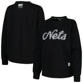 NBA - Brooklyn Nets DKNY Sport Women's Regina Raglan Pullover Sweatshirt - Black