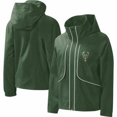 NBA - Milwaukee Bucks G-III 4Her by Carl Banks Women's Last Shot Full-Zip Hoodie - Hunter Green