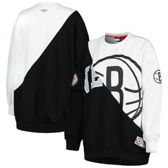 NBA - Brooklyn Nets Tommy Jeans Women's Ariel Pullover Sweatshirt - Black/White