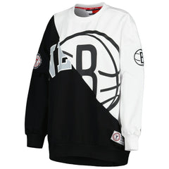 NBA - Brooklyn Nets Tommy Jeans Women's Ariel Pullover Sweatshirt - Black/White
