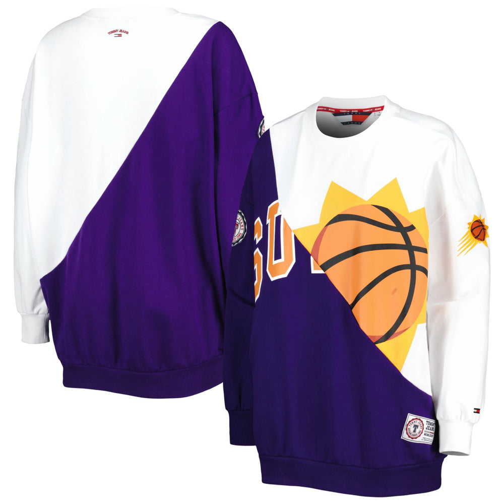 NBA - Phoenix Suns Tommy Jeans Women's Ariel Pullover Sweatshirt - Purple/White