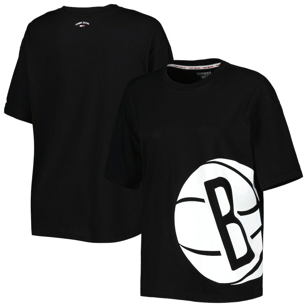 NBA - Brooklyn Nets Tommy Jeans Women's Bianca T-Shirt - Black