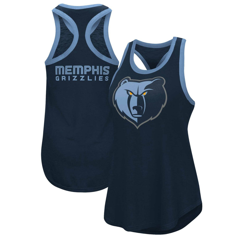 NBA - Memphis Grizzlies G-III 4Her by Carl Banks Women's Showdown Scoop-Neck Racerback Tank Top - Navy