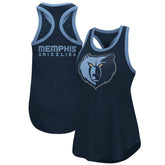 NBA - Memphis Grizzlies G-III 4Her by Carl Banks Women's Showdown Scoop-Neck Racerback Tank Top - Navy