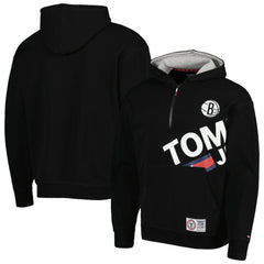 NBA - Brooklyn Nets Tommy Jeans Bernard Half-Zip Hoodie - Black