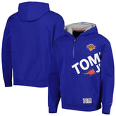 NBA - New York Knicks Tommy Jeans Bernard Half-Zip Hoodie - Blue