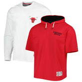 NBA - Chicago Bulls Tommy Jeans Matthew 2-In-1 T-Shirt & Hoodie Combo Set - Red/White