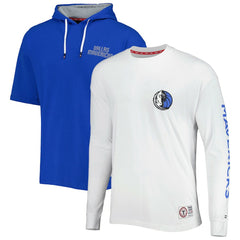 NBA - Dallas Mavericks Tommy Jeans Matthew 2-In-1 T-Shirt & Hoodie Combo Set - Blue/White