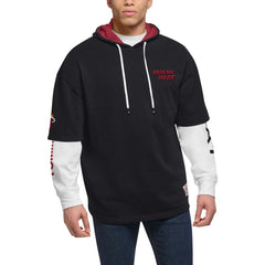 NBA - Miami Heat Tommy Jeans Matthew 2-In-1 T-Shirt & Hoodie Combo Set - Black/White
